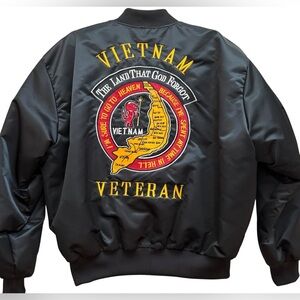 VIETNAM VETERAN NHA TRANG 68-69 Tour Vintage Bomber Souvenir Jacket USA Size XXL